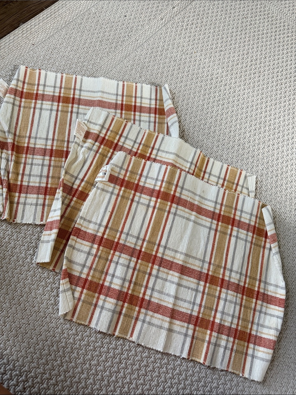 Fall plaid placemats